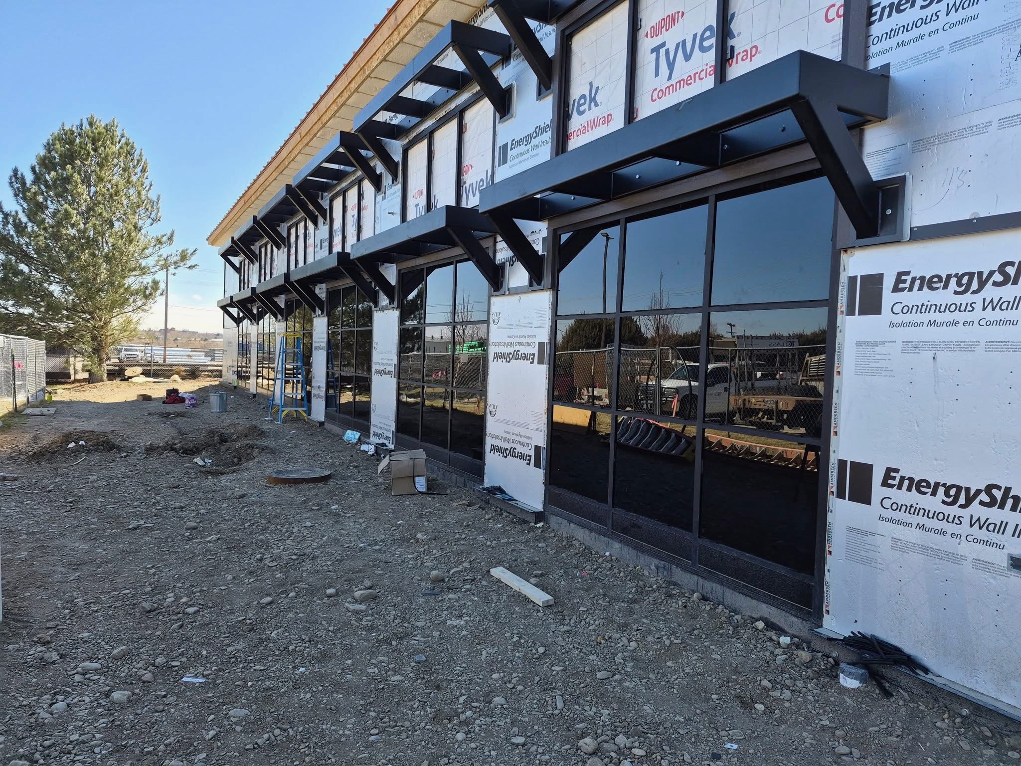 Commercial glass storefront